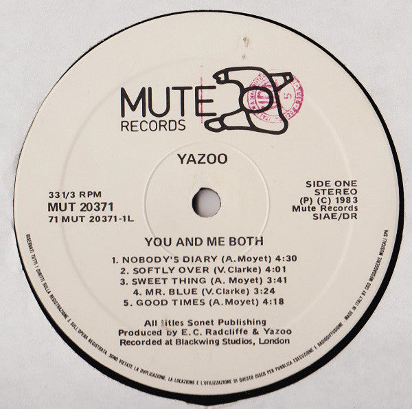 Yazoo : You And Me Both (LP, Album)