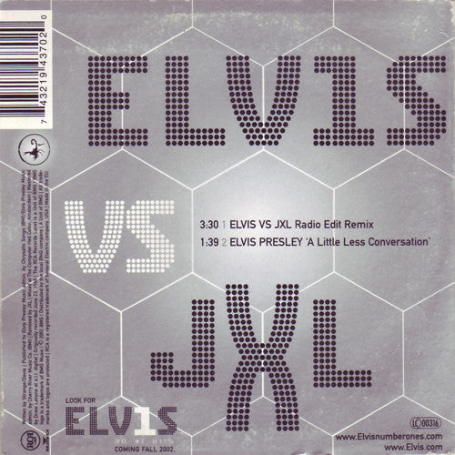Elvis Presley Vs Junkie XL : A Little Less Conversation (CD, Single, Car)