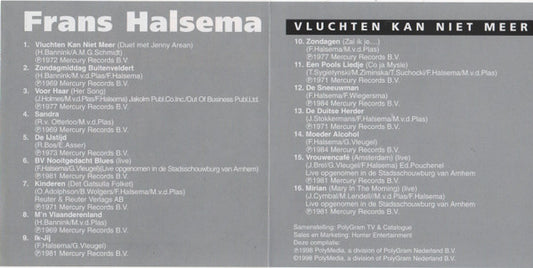 Frans Halsema : Vluchten Kan Niet Meer (CD, Comp)