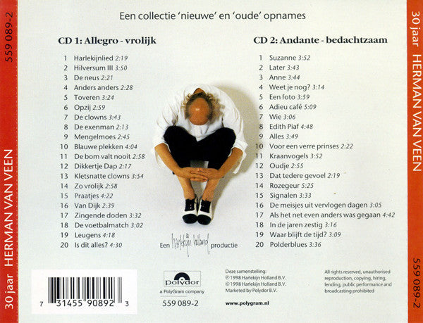 Herman van Veen : Nu  En Dan (30 Jaar Herman Van Veen) (2xCD, Album, RE)