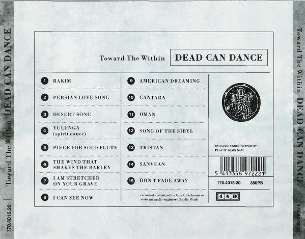 Dead Can Dance : Toward The Within (CD, Album)
