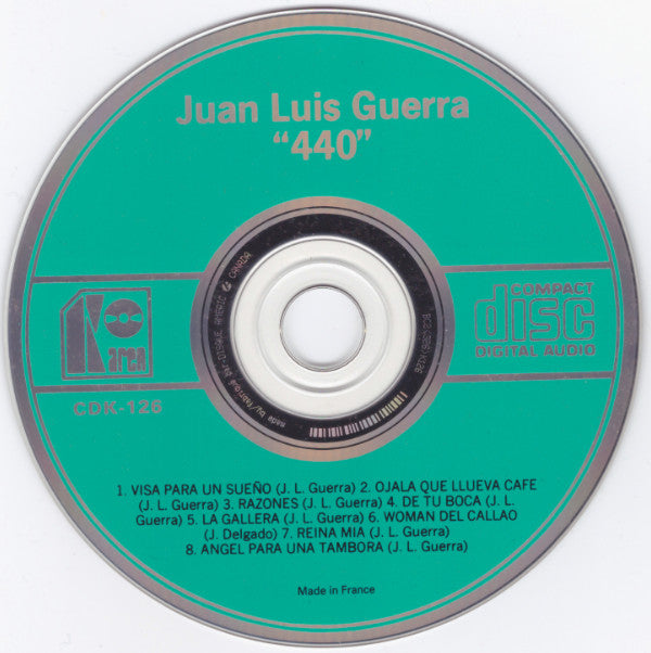 Juan Luis Guerra 4.40 : Ojalá Que Llueva Café (CD, Album)