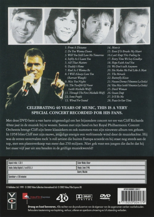 Cliff Richard : The 40th Anniversary Concert (DVD-V, Multichannel, PAL)