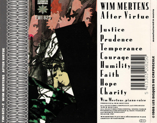 Wim Mertens : After Virtue (CD, Album, RP)