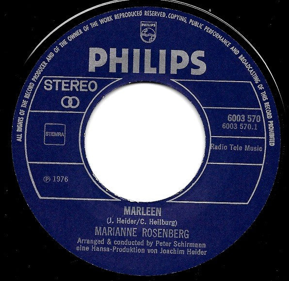Marianne Rosenberg : Marleen (7", Single)
