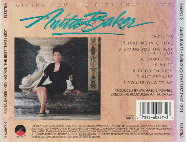 Anita Baker : Giving You The Best That I Got (CD, Album)