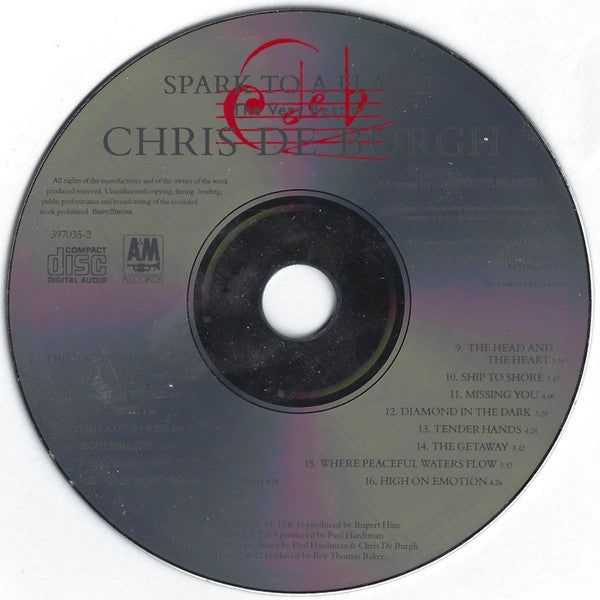Chris De Burgh : Spark To A Flame (The Very Best Of Chris De Burgh) (CD, Comp, PDO)