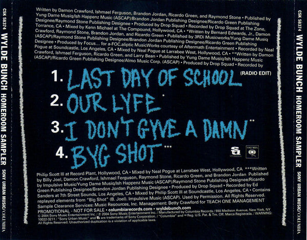 Wylde Bunch : Home Room Sampler (CD, Promo, Smplr)