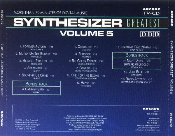 Ed Starink : Synthesizer Greatest Volume 5 - The Final Episode (CD, Album)