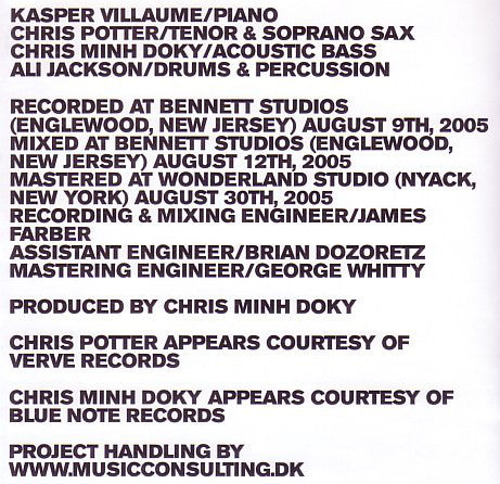 Kasper Villaume : Hands (CD, Album)