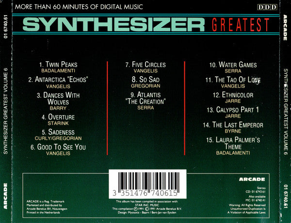 Ed Starink : Synthesizer Greatest Volume 6 (CD, Album)