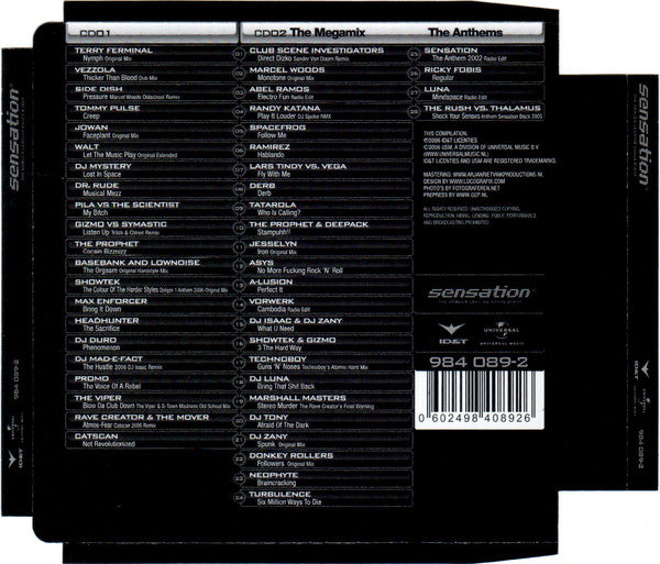 Various : Sensation Black Edition 2006 (CD, Comp + CD, Comp, P/Mixed)