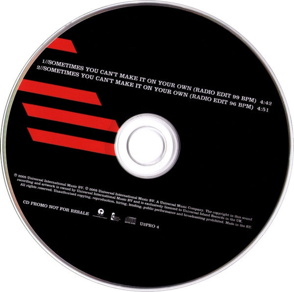 U2 : Sometimes You Can't Make It On Your Own (CD, Single, Promo)
