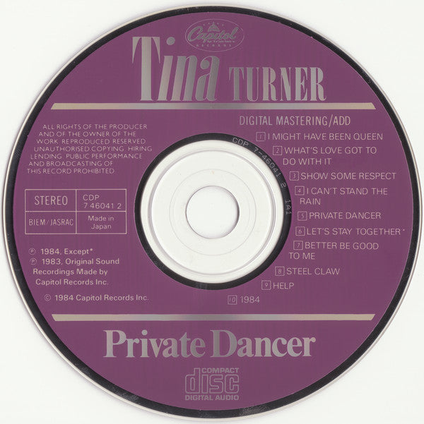 Tina Turner : Private Dancer (CD, Album)