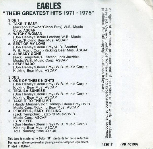 Eagles : Their Greatest Hits 1971-1975 (Cass, Album, Comp)