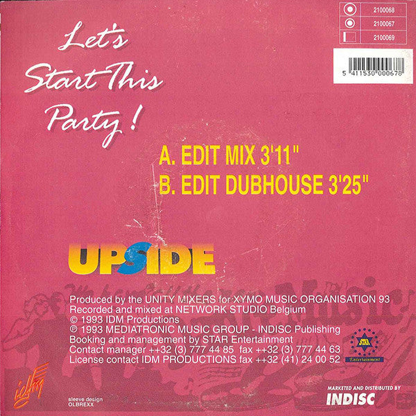 Up Side : Let's Start This Party (7", Single)