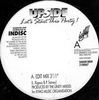 Up Side : Let's Start This Party (7", Single)