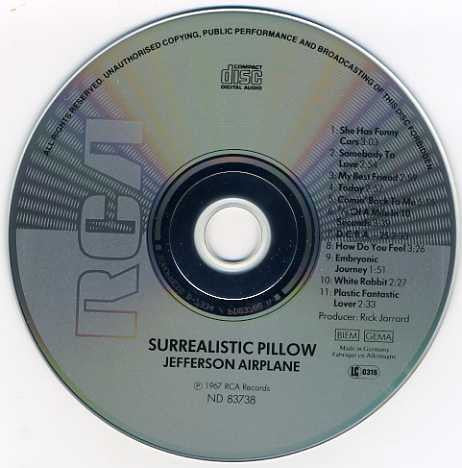 Jefferson Airplane : Surrealistic Pillow (CD, Album, RE, RP)