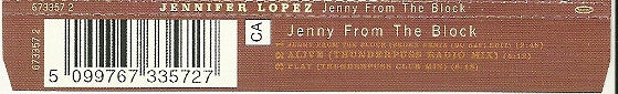 Jennifer Lopez : Jenny From The Block (CD, Single)