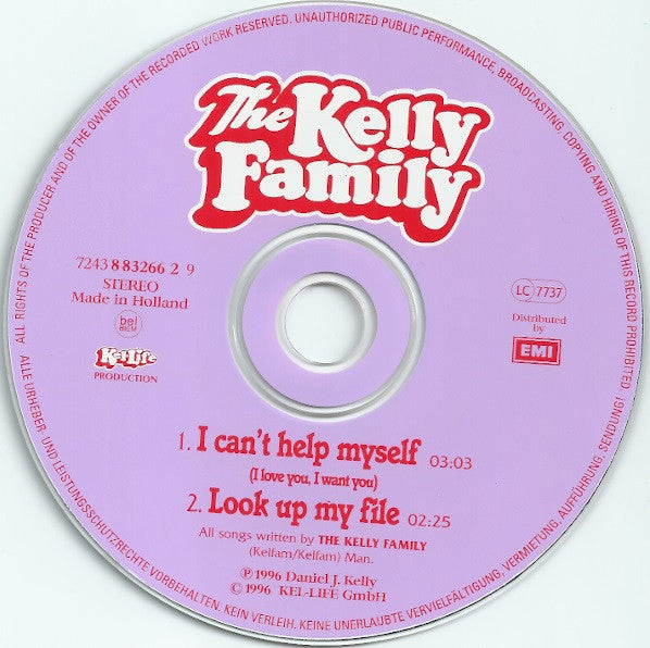 The Kelly Family : I Can't Help Myself (I Love You, I Want You) (CD, Maxi)