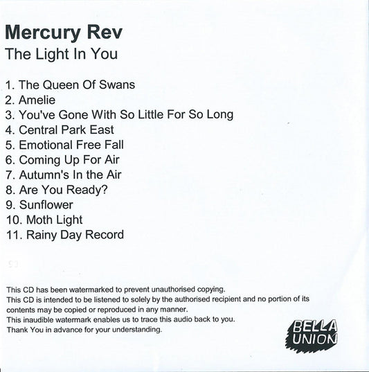 Mercury Rev : The Light In You (CDr, Album, Num, Promo, Wat)