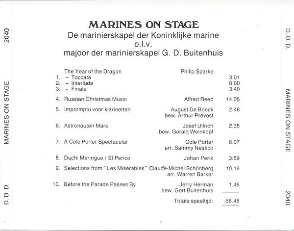 De Marinierskapel der Koninklijke Marine : Marines On Stage (CD)