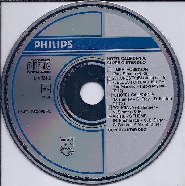 Super Guitar Duo Featuring Hiroki Miyano : Hotel California (CD, Album)