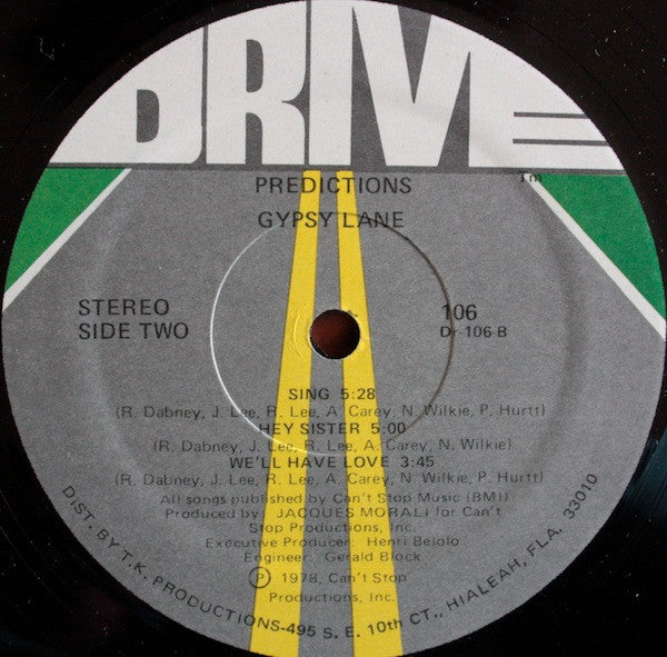 Gypsy Lane : Predictions (LP, Album)