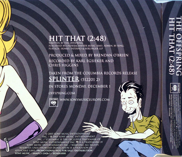 The Offspring : Hit That (CD, Single, Promo)