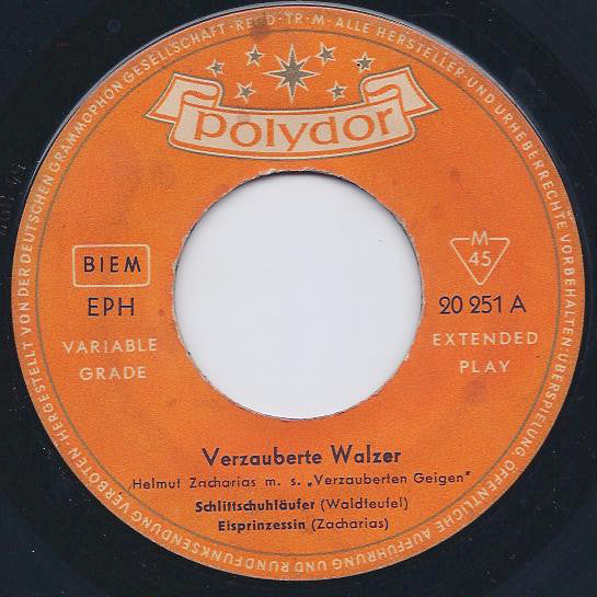 Helmut Zacharias Und Seine Verzauberten Geigen : Verzauberte Walzer (7", EP, Mono)
