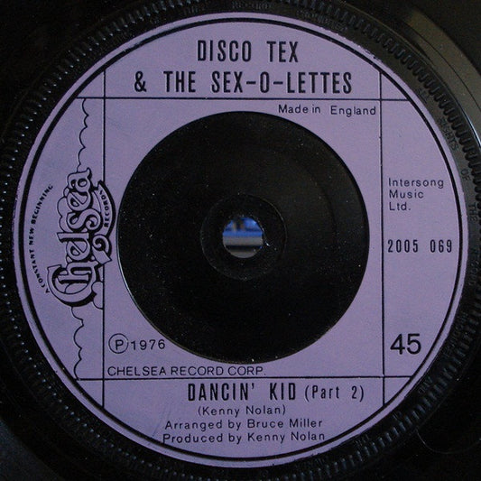 Disco Tex & His Sex-O-Lettes : Dancin' Kid (7", Single, Sol)