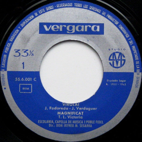 Escolanía De Montserrat : Virolai / Salve  (7", Single)