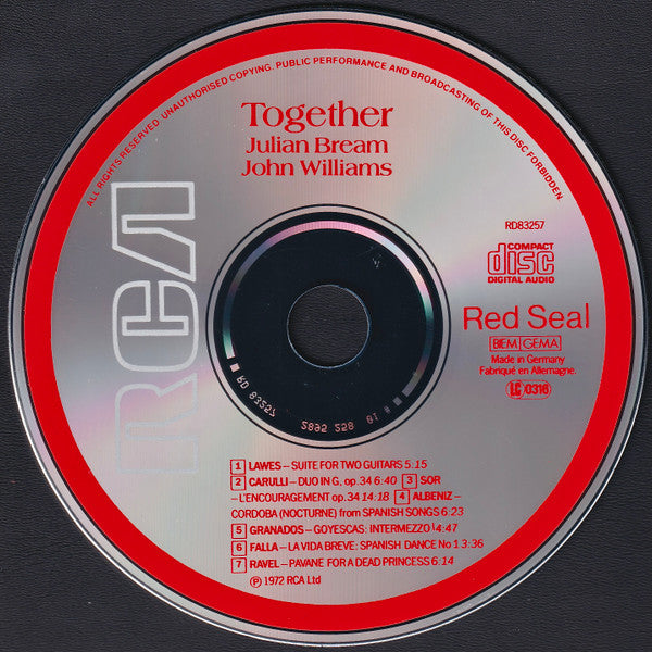 Julian Bream, John Williams (7) : Together (CD, Album, RE)