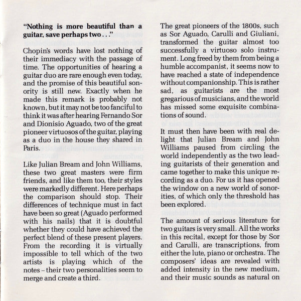 Julian Bream, John Williams (7) : Together (CD, Album, RE)