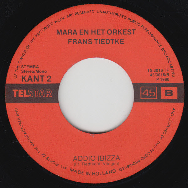 Mara (8) En Het Orkest Frans Tiedtke : La Paloma (7")