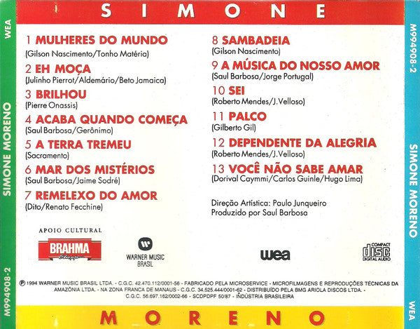 Simone Moreno : Simone Moreno (CD, Album)