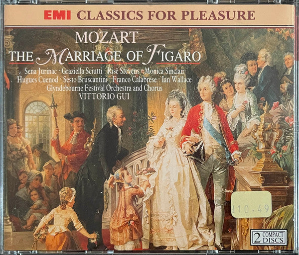 Wolfgang Amadeus Mozart - Sena Jurinac • Graziella Sciutti • Risë Stevens • Monica Sinclair • Hugues Cuénod • Sesto Bruscantini • Franco Calabrese • Ian Wallace (3), Glyndebourne Festival Orchestra & Glyndebourne Festival Chorus, Vittorio Gui : The Marriage Of Figaro (2xCD, Album)