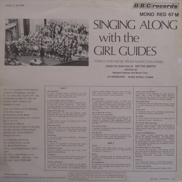 Members Of The Girl Guides Association : Singing Along With The Girl Guides (LP, Mono)