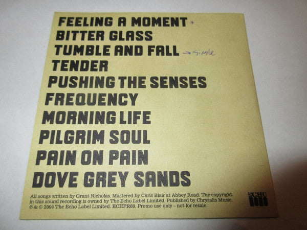 Feeder : Pushing The Senses (CD, Promo)