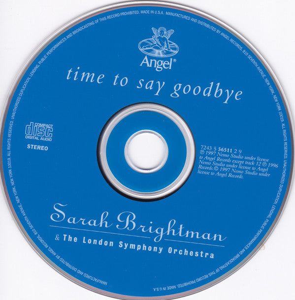 Sarah Brightman & London Symphony Orchestra : Time To Say Goodbye (CD, Album)