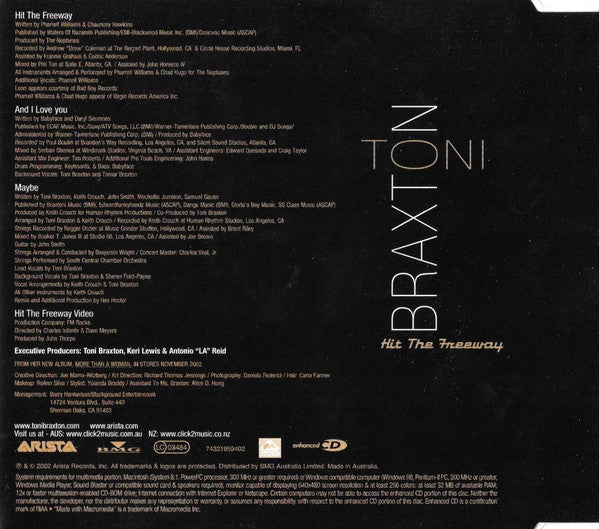Toni Braxton : Hit The Freeway (CD, Maxi, Enh)
