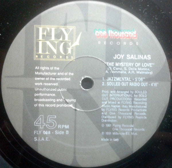 Joy Salinas : The Mystery Of Love (12")