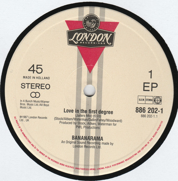 Bananarama : Love In The First Degree (12", EP)