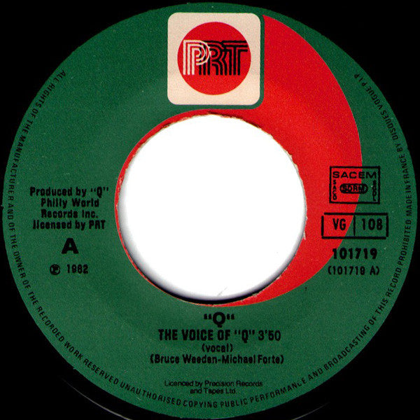 Q (10) : The Voice Of "Q" (7", Single)