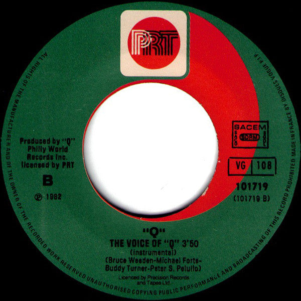 Q (10) : The Voice Of "Q" (7", Single)