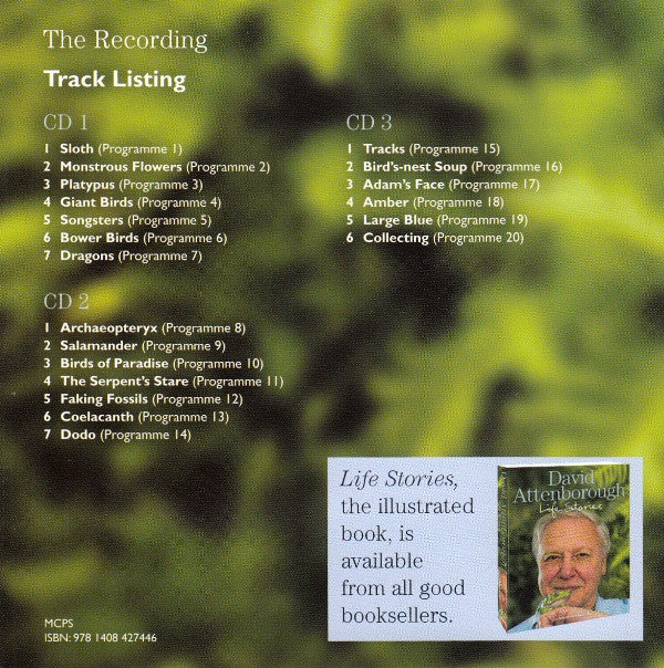 David Attenborough : Life Stories (3xCD)