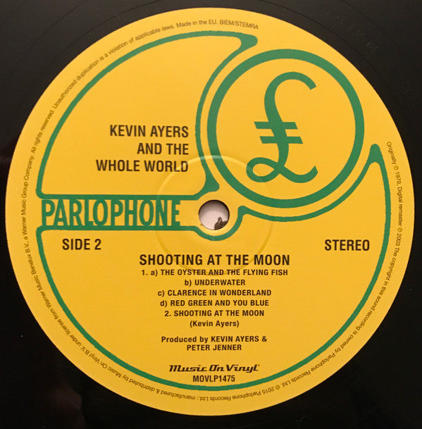 Kevin Ayers and The Whole World : Shooting At The Moon (LP, Album, RE, RM, 180)