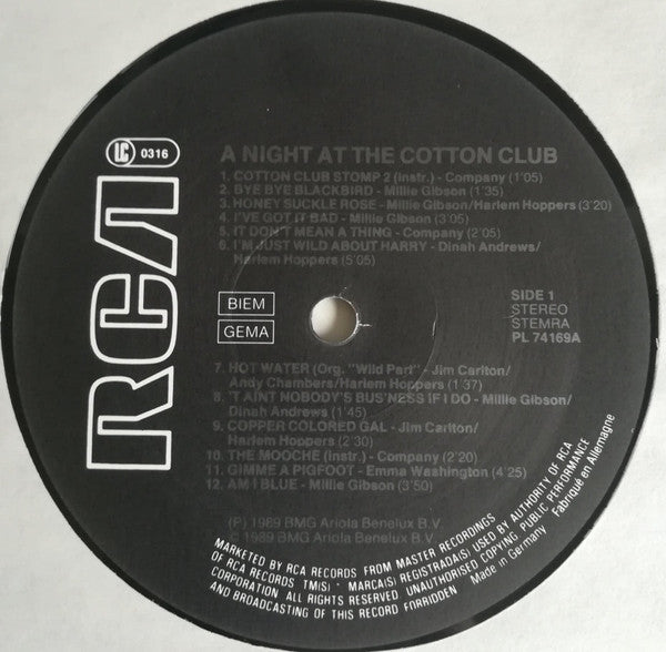 Steve Galloway, The Harlem Orchestra : A Night At The Cotton Club (LP, Album)