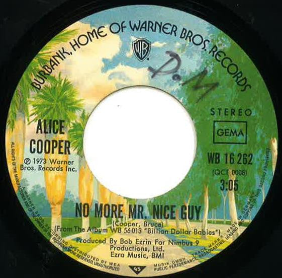 Alice Cooper : No More Mr. Nice Guy (7", Single)