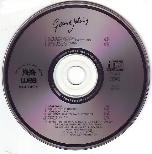 Gerard Joling : Love Is In Your Eyes (CD, Album)